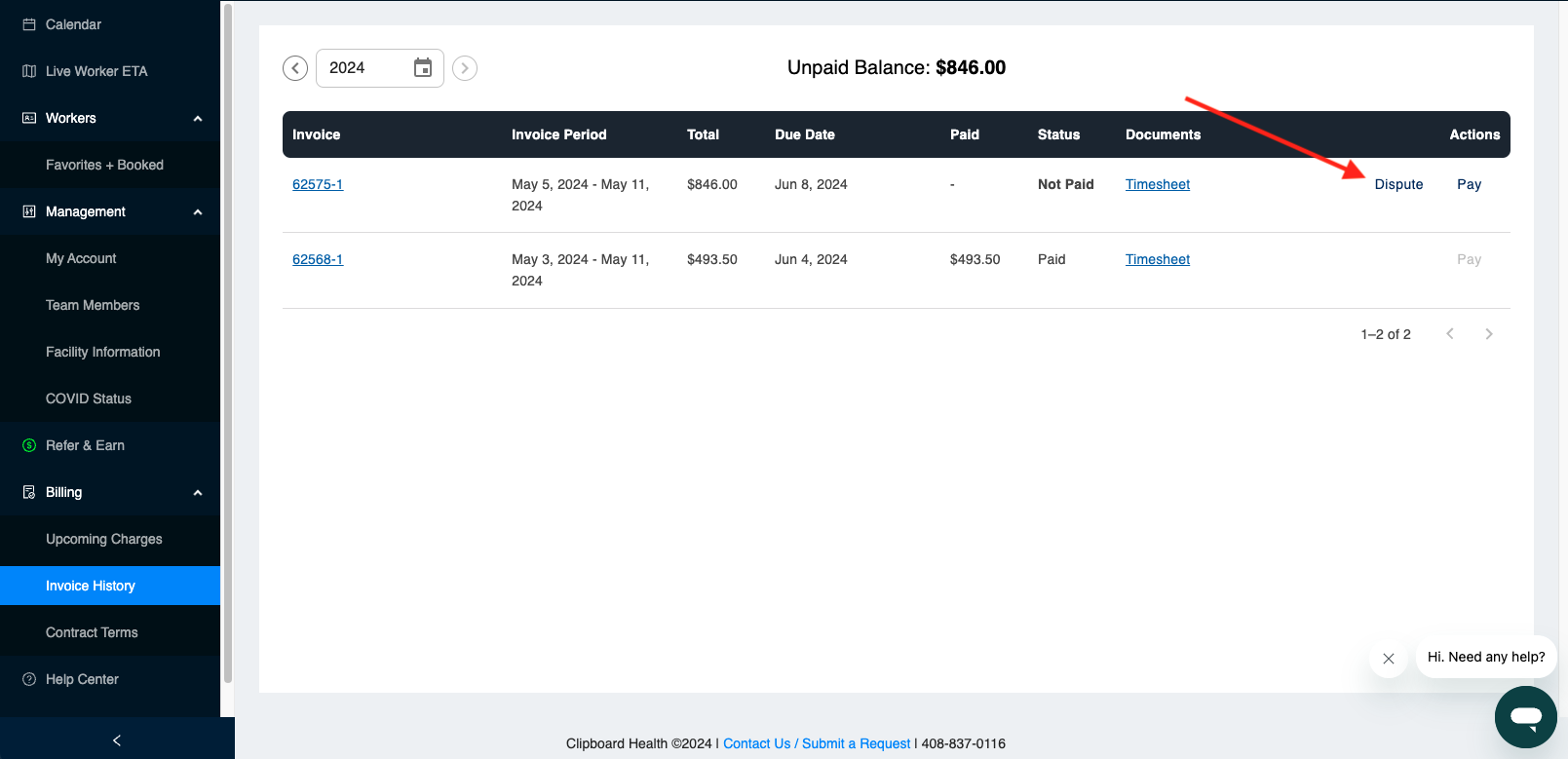 Dispute from Invoice History.png